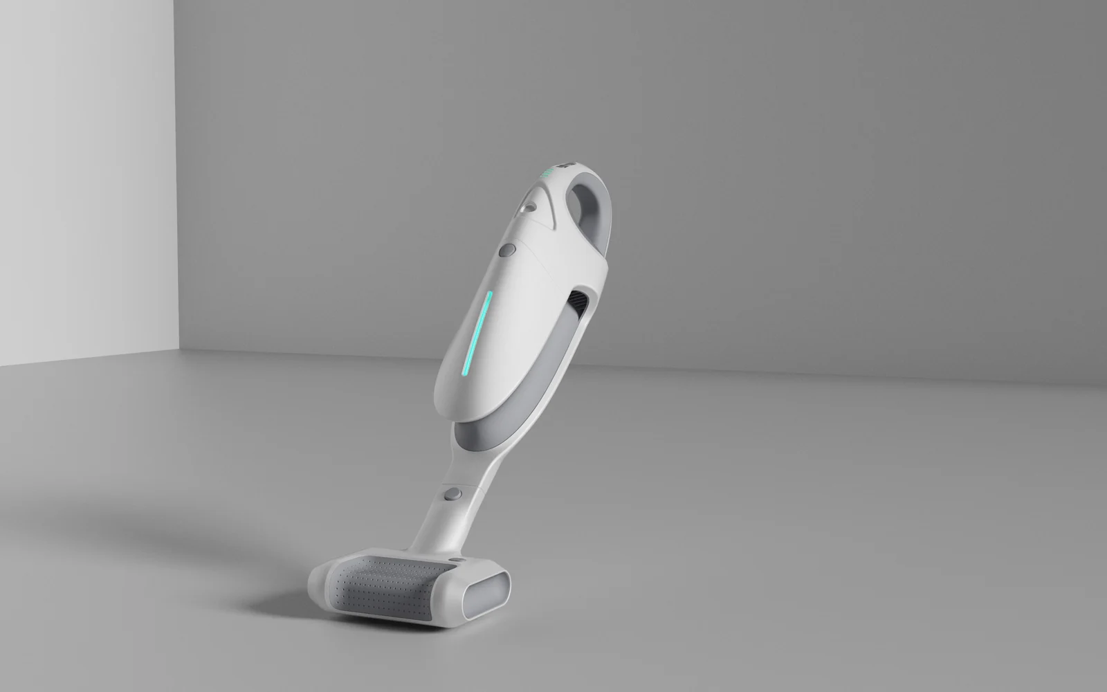 Vacuum cleaner docked with the floor head